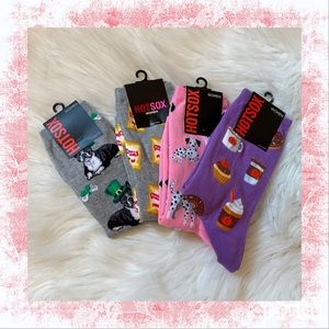 Hot Sox Bundle of 4 Pairs - NWT - Dogs - Chips - Pumpkin Spice